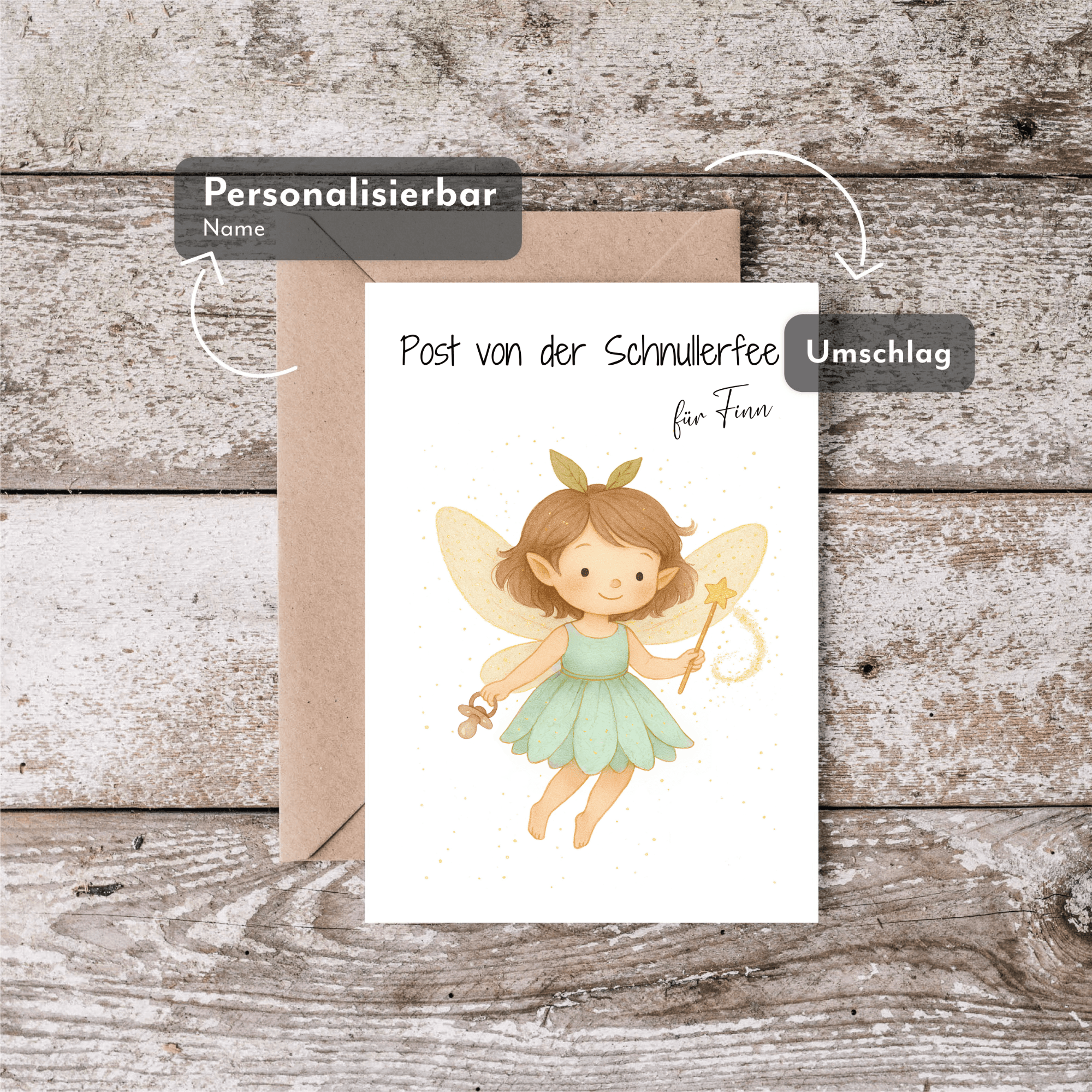 Persönliche Post von der Schnullerfee – personalisierbar mit Name