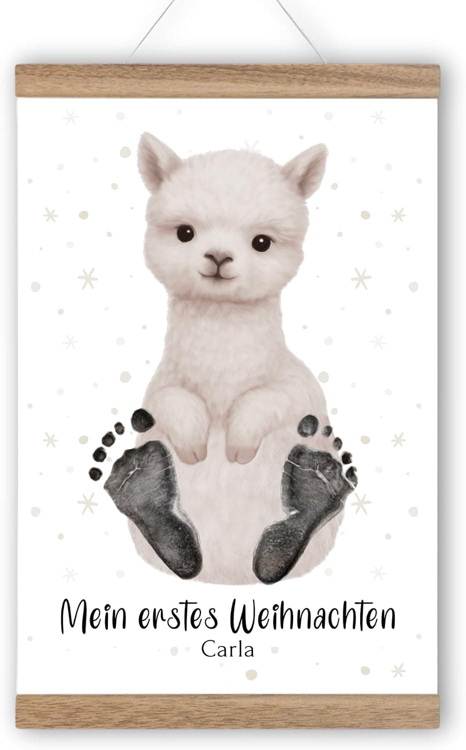 Mein erstes Weihnachten – Baby Fußabdruck Poster Set