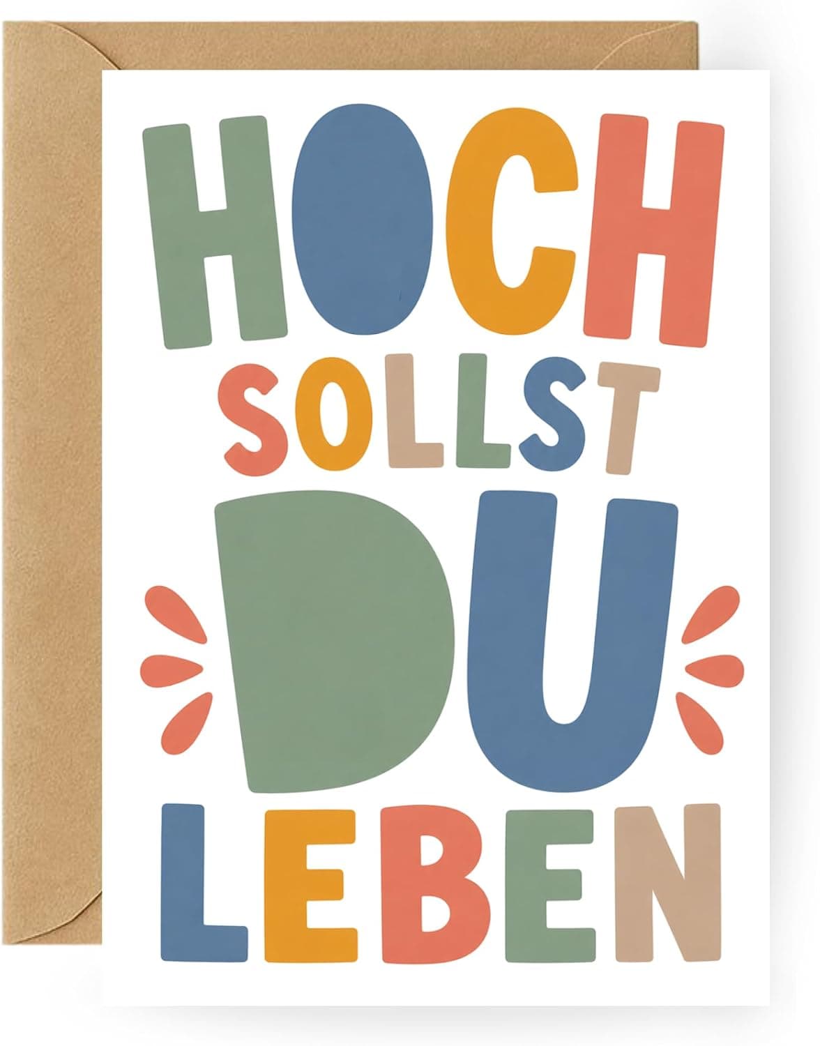 Geburtstagskarte mit Spruch – „Hoch sollst du leben“