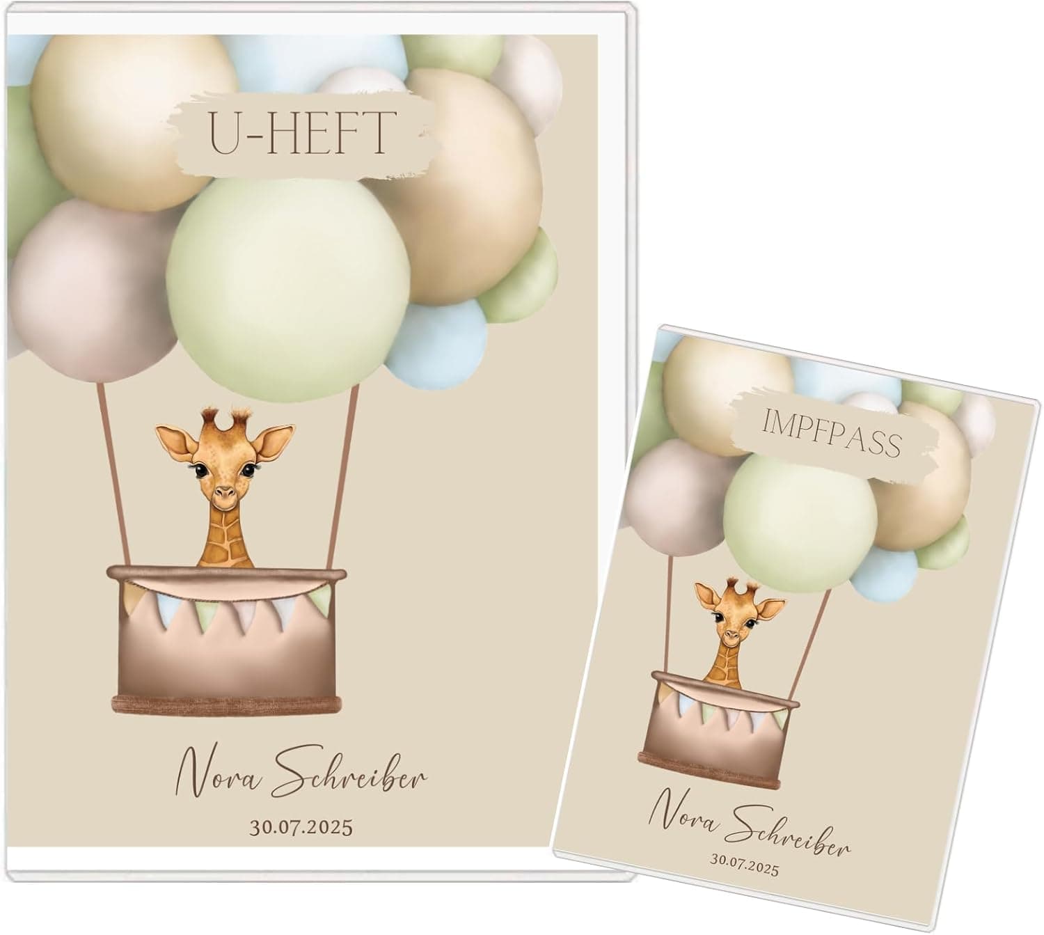 U-Heft- & Impfpass-Hüllen-Set personalisiert – Tiermotive