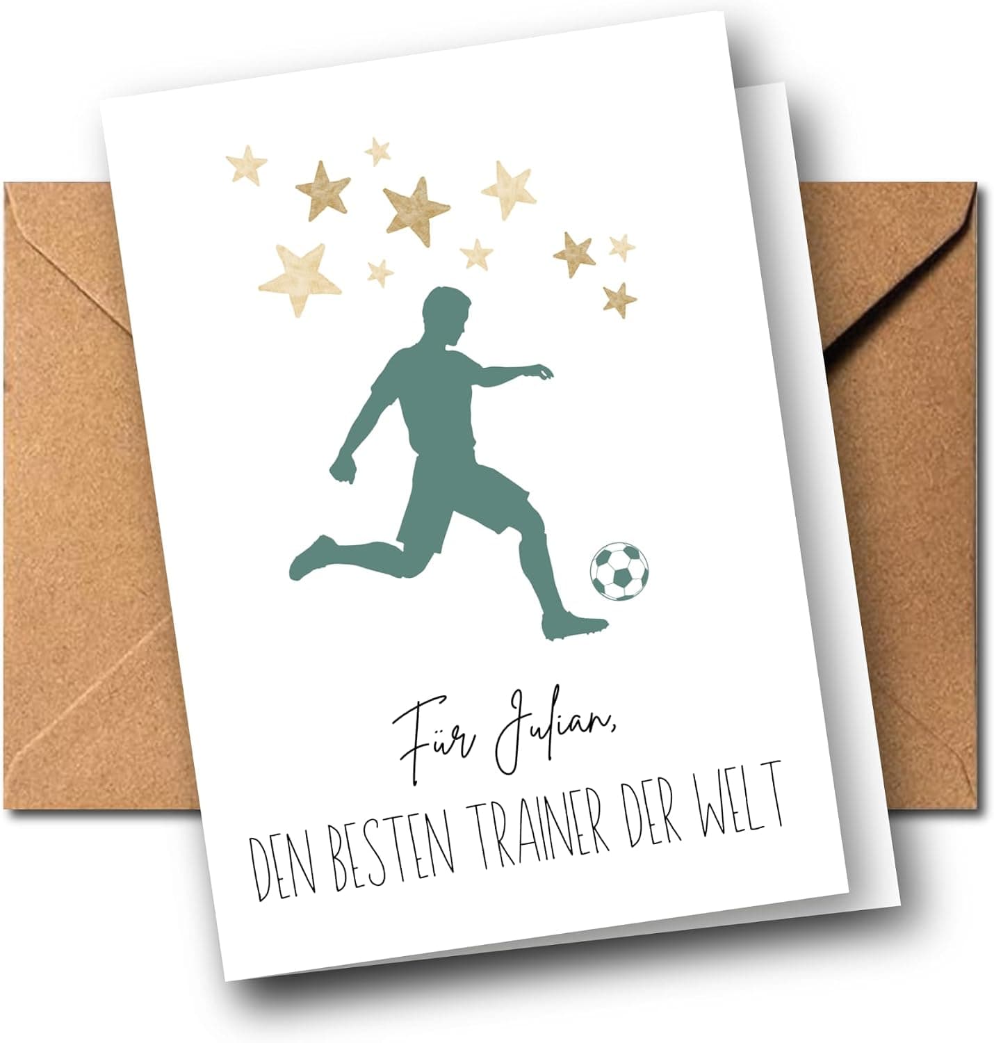 Personalisierte Dankeskarte Fußball Trainer