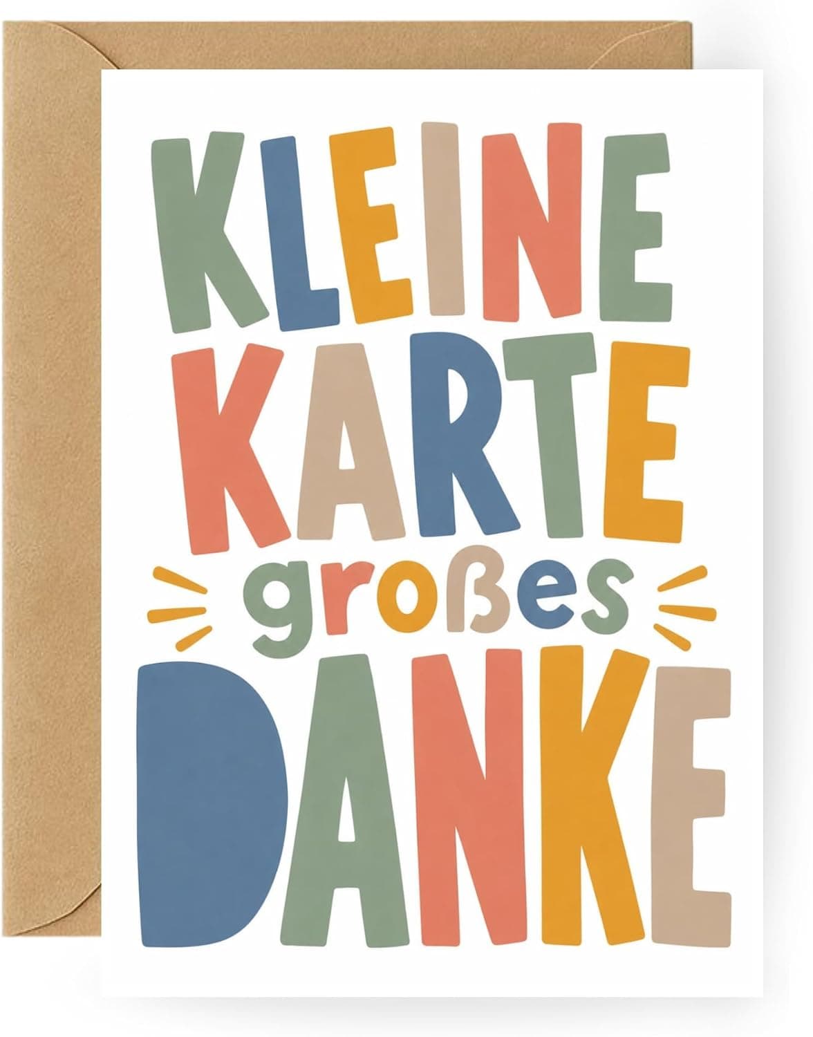 Dankeskarte mit Spruch – „Kleine Karte großes DANKE“
