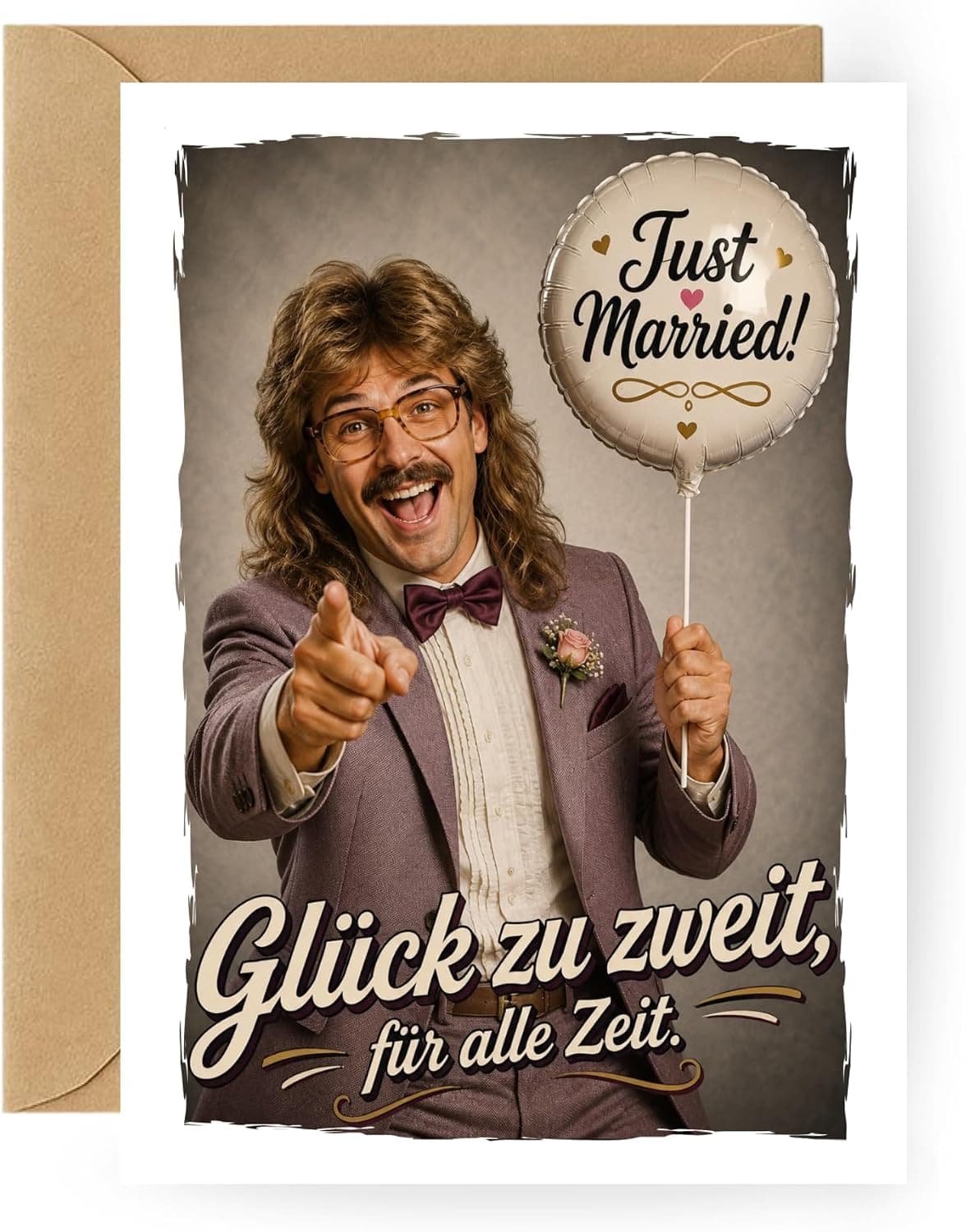 Hochzeitskarte lustig – Originelle Glückwunschkarte zur Hochzeit