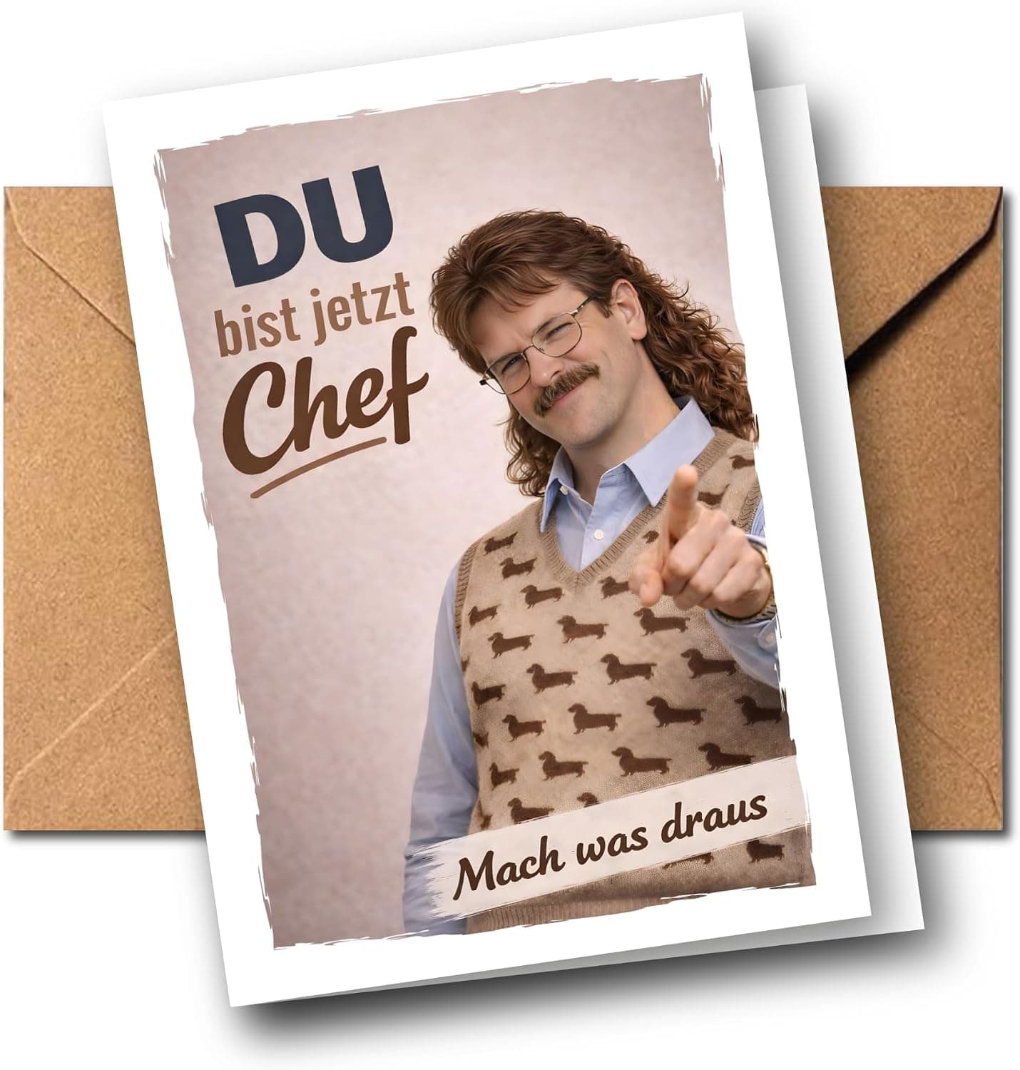 Karte zur Beförderung „DU bist jetzt Chef“