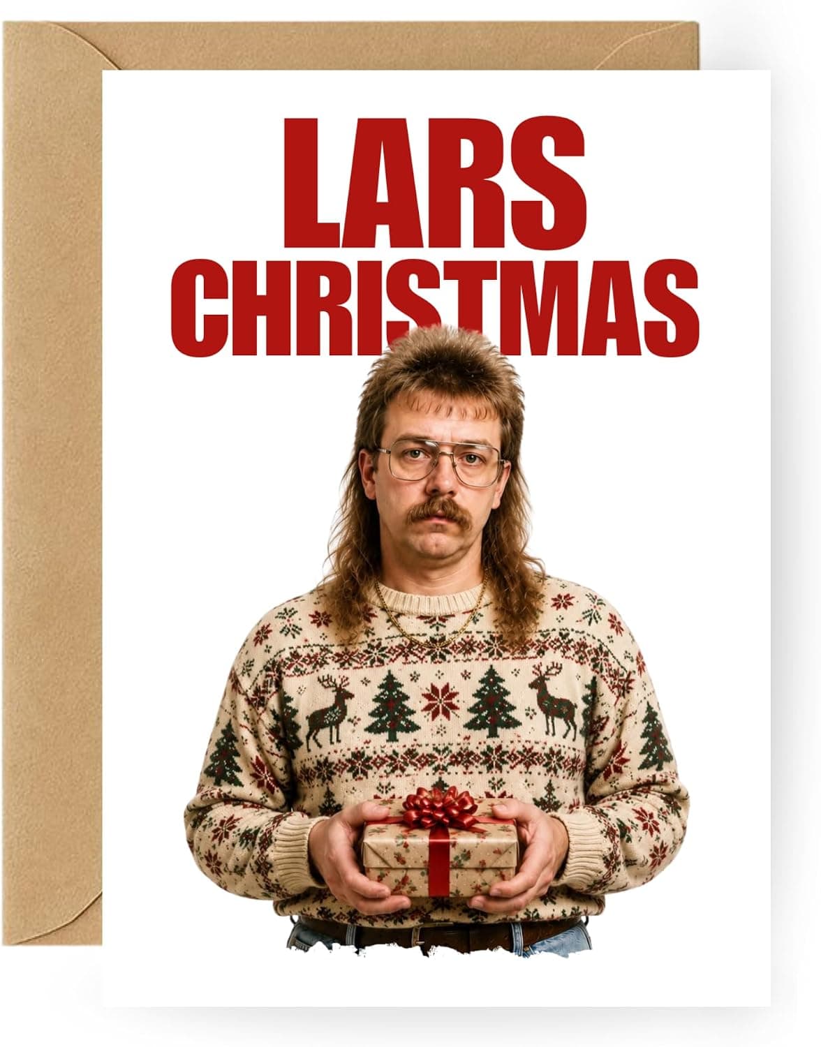 Nerd-Weihnachtskarte „Lars Christmas“ & Retro-Motive – Lars