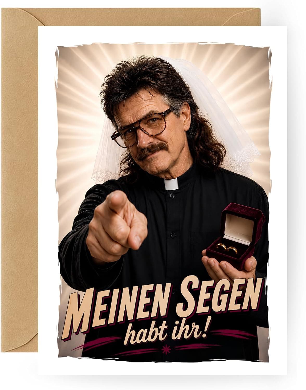 Lustige Hochzeitskarte – Originelle Glückwunschkarte zur Hochzeit