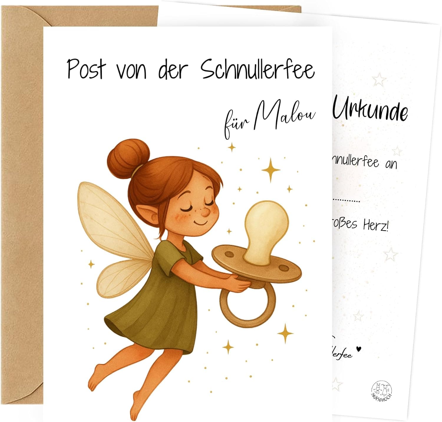 Post von der Schnullerfee mit Name