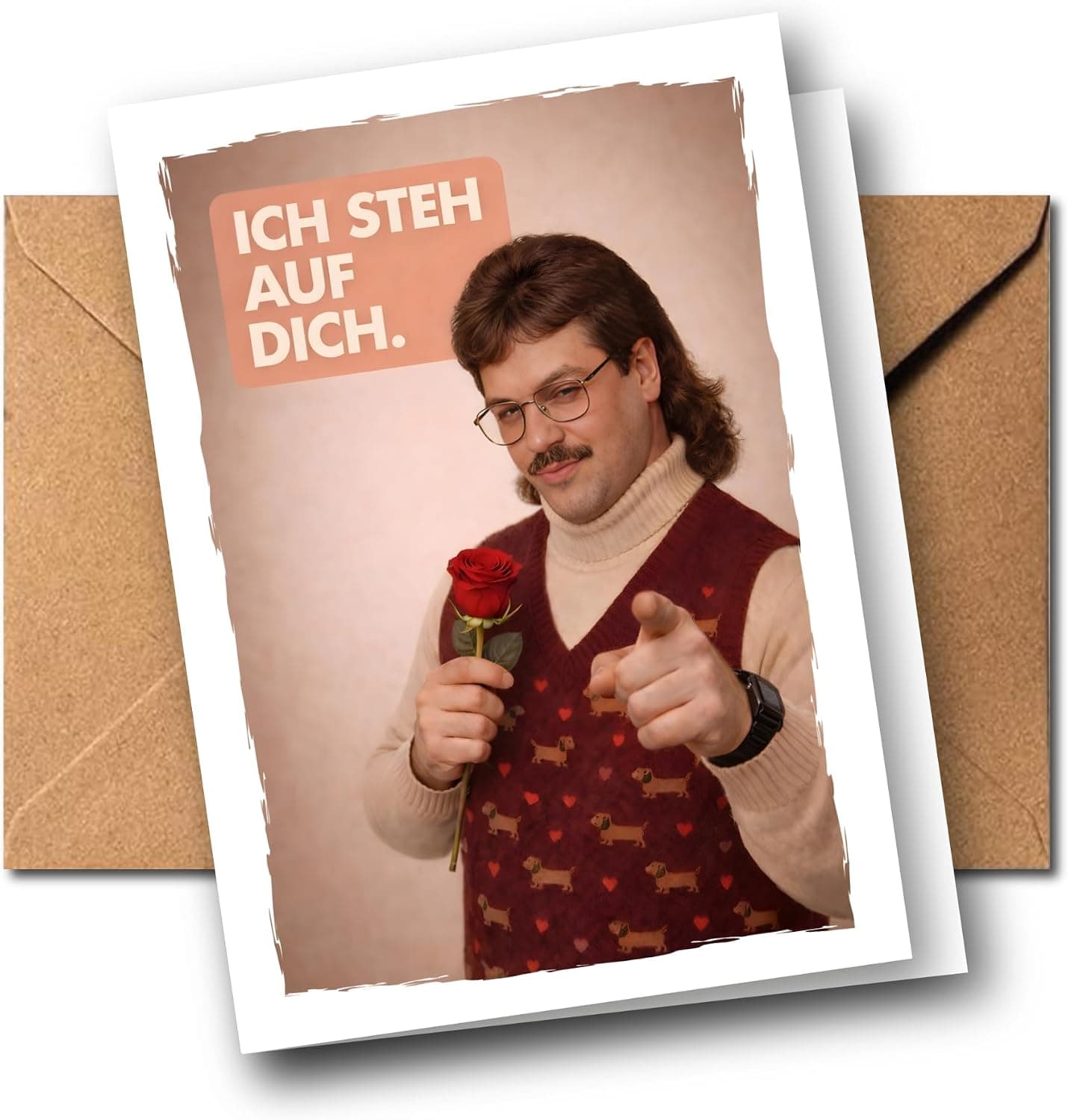 Lustige Karte zum Jahrestag oder Hochzeitstag für Ehemann, Ehefrau