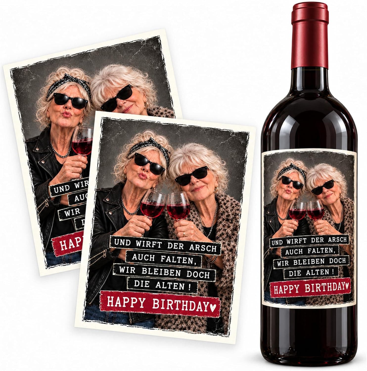 Lustige Weinetiketten Geburtstag